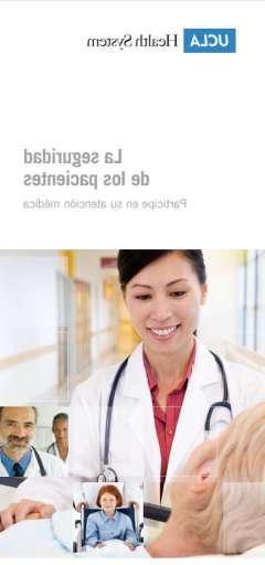 front cover of Patient Safety brochure in Spanish with providers and patients